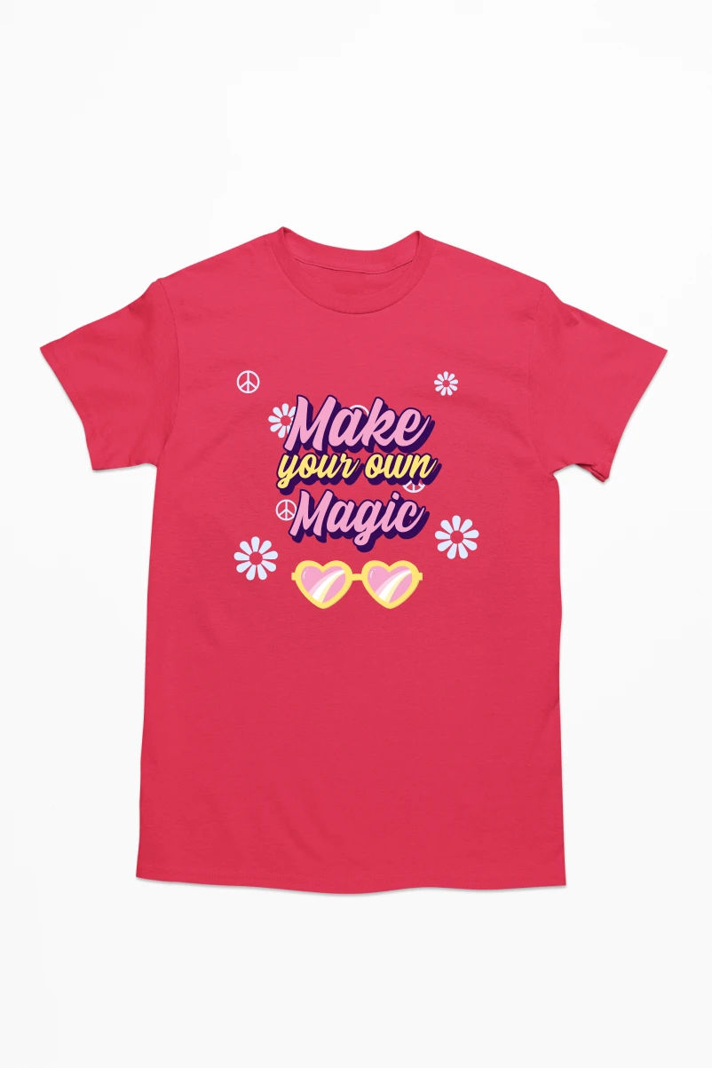 Make Your Own Magic Men's Tshirt (Red, S)