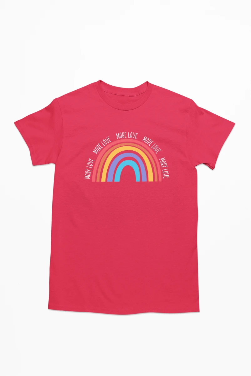 More Love Men's Tshirt (Red, S)