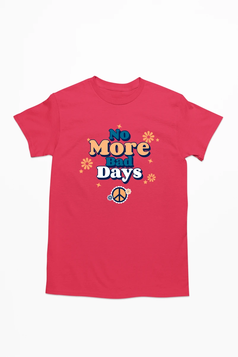 No More Bad Days Men's Tshirt (Red, S)