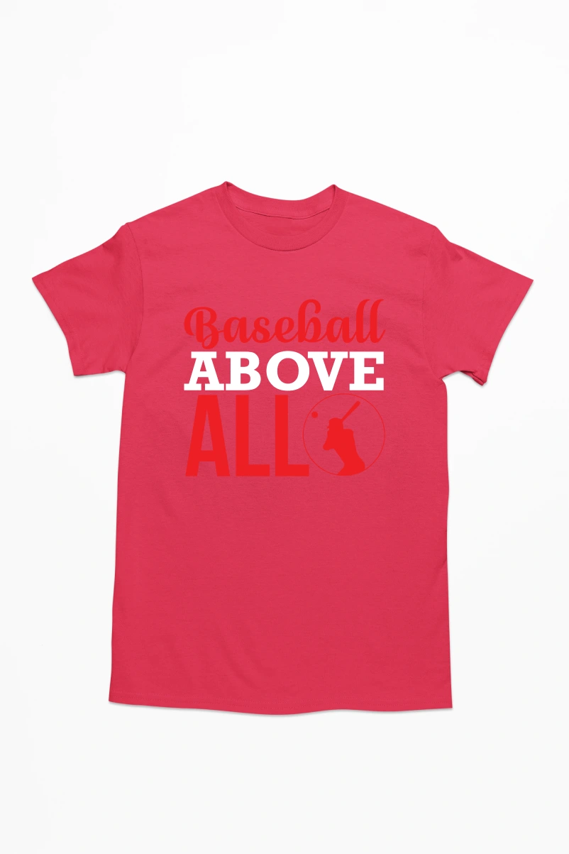 Baseball Above All Men's Tshirt (Red, S)