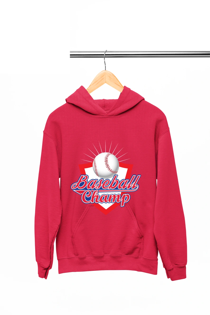 Baseball Champ Ver.2 Hoodie (Red, S)