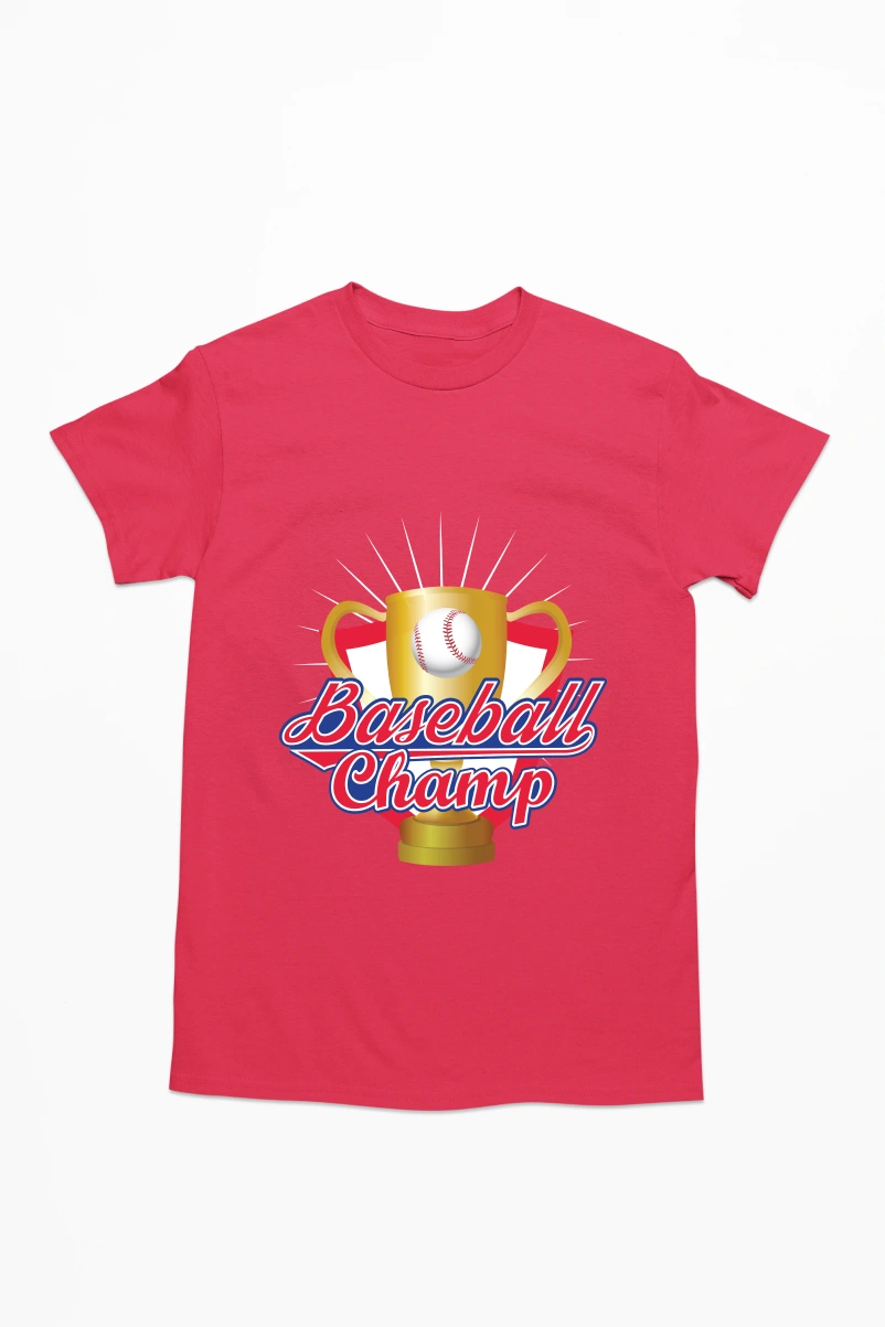 Baseball Champ Ver.3 Men's Tshirt (Red, S)