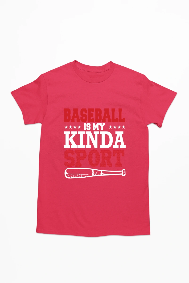 Baseball is My Kinda Sport Men's Tshirt (Red, S)