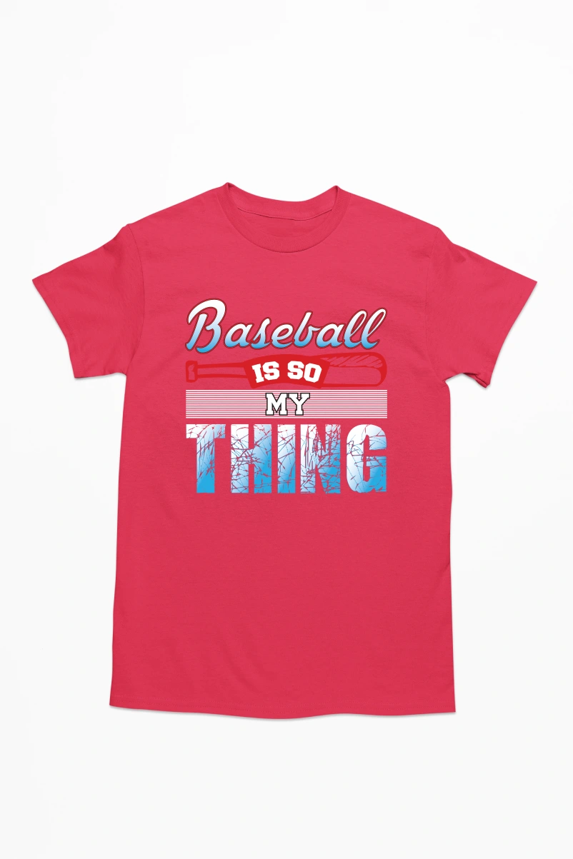 Baseball Is So My Thing Ver.2 Men's Tshirt (Red, S)