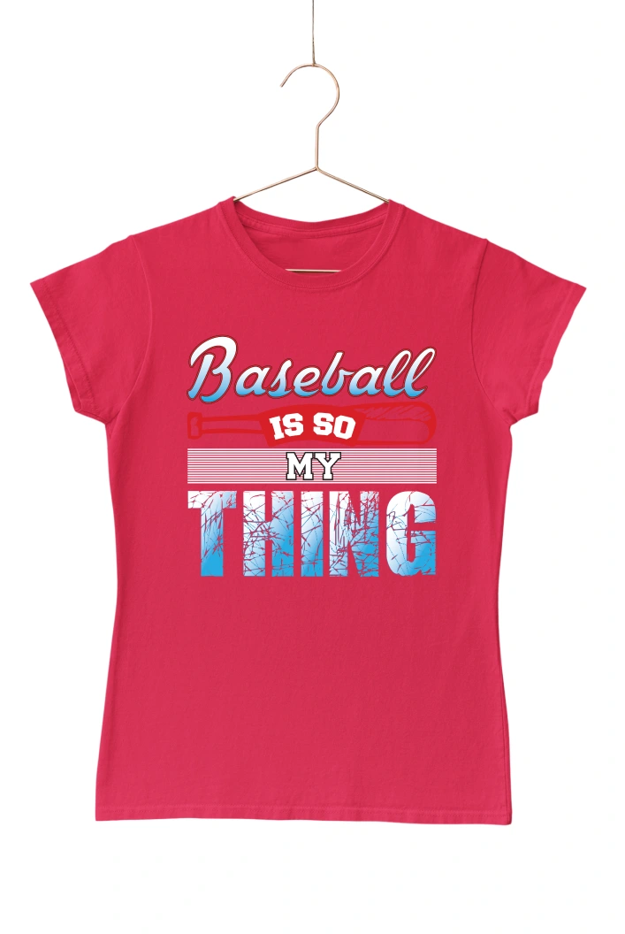 Baseball Is So My Thing Ver.2 Women's Tshirt (Red, S)