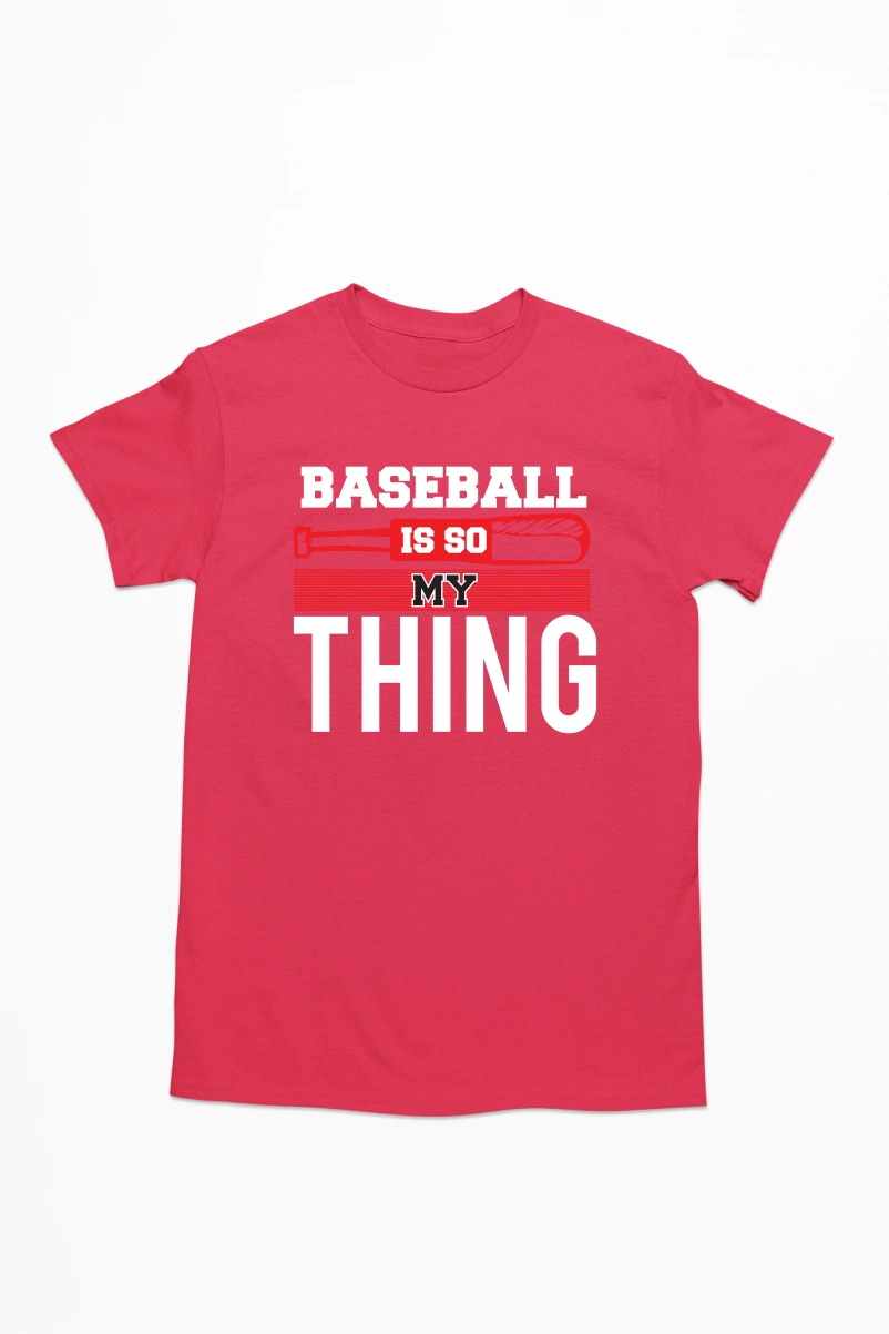 Baseball Is So My Thing Men's Tshirt (Red, S)