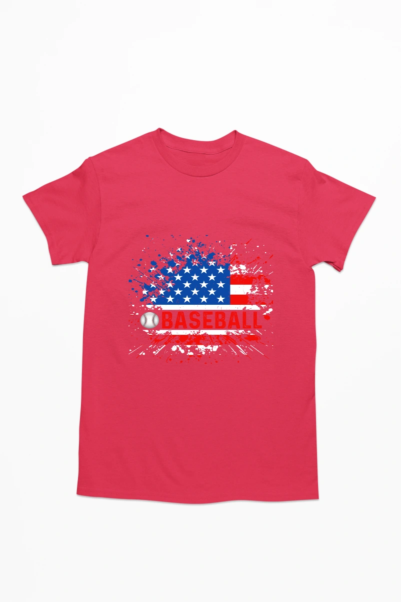 Baseball Men's Tshirt (Red, S)