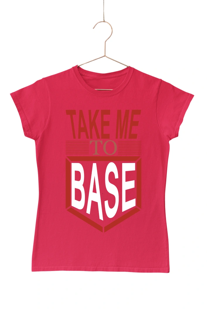 Take Me To Base Women's Tshirt (Red, S)