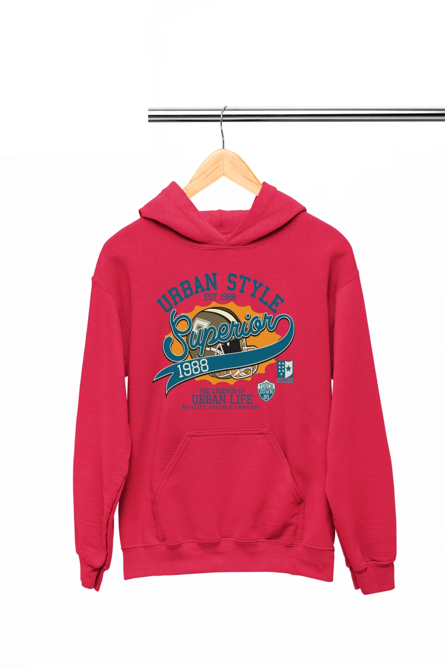 Urban Style Hoodie (Red, S)