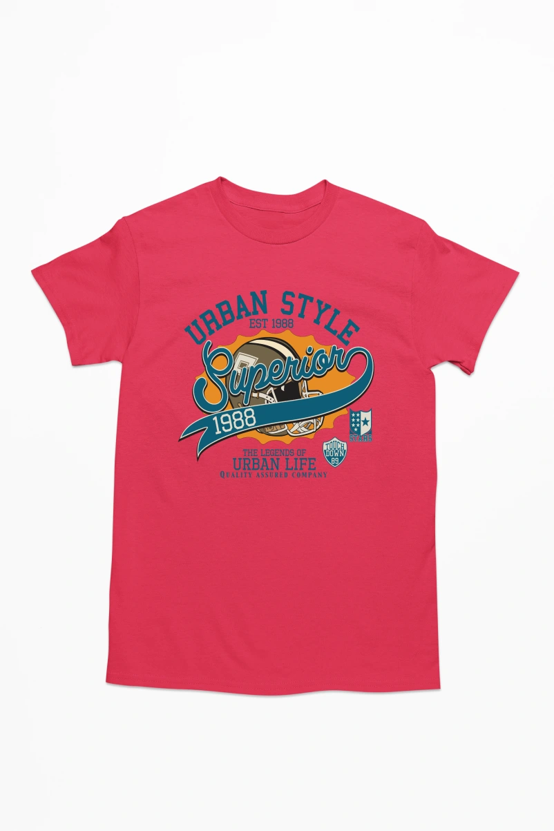 Urban Style Men's Tshirt (Red, S)