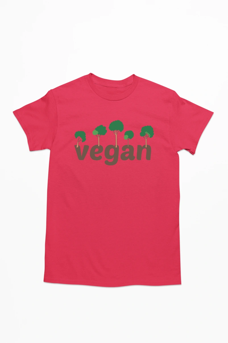 Vegan Ver.2 Men's Tshirt (Red, S)