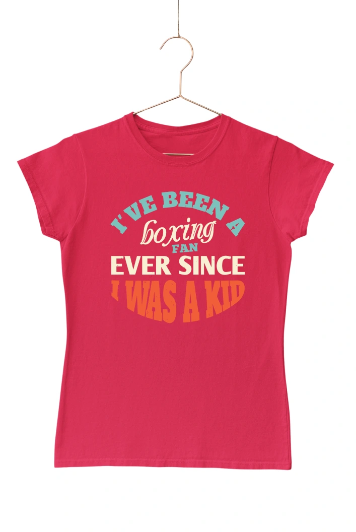 I've Been a Boxing Fan Women's Tshirt (Red, S)