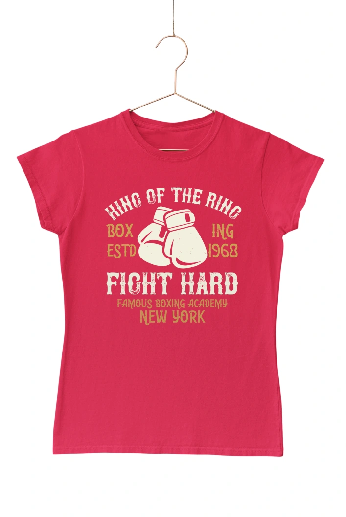 King of the Ring Boxing Women's Tshirt (Red, S)