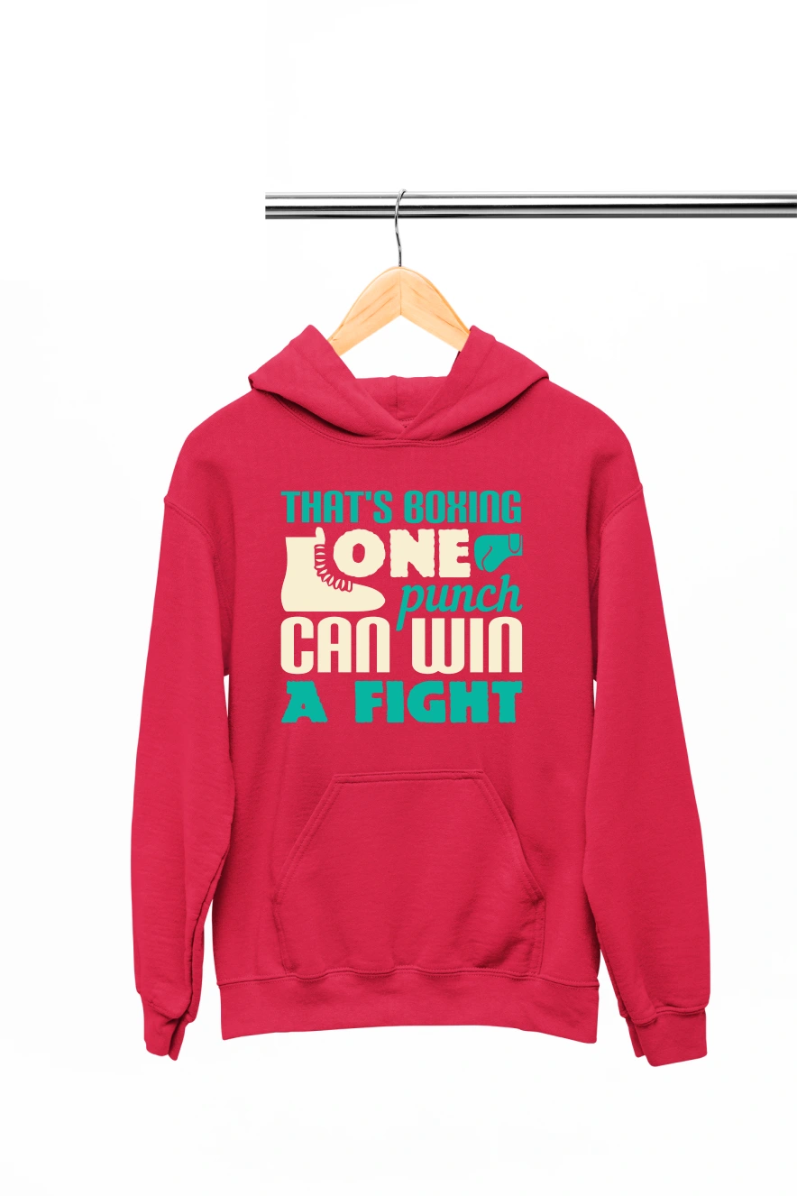 That's Boxing One Punch Can Win a Fight Hoodie (Red, S)