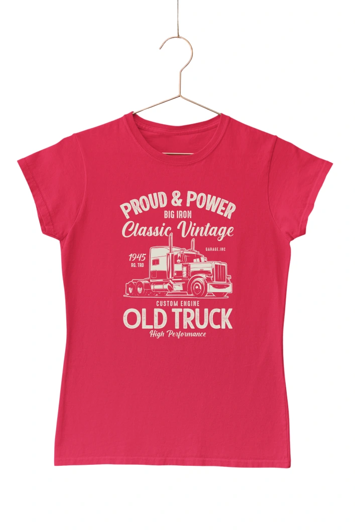 Proud and Power Big Iron Classic Vintage Women's Tshirt (Red, S)