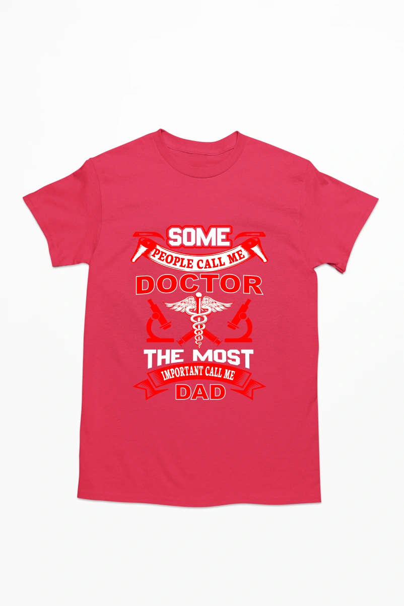Some People Call Me Doctor Men's Tshirt (Red, S)