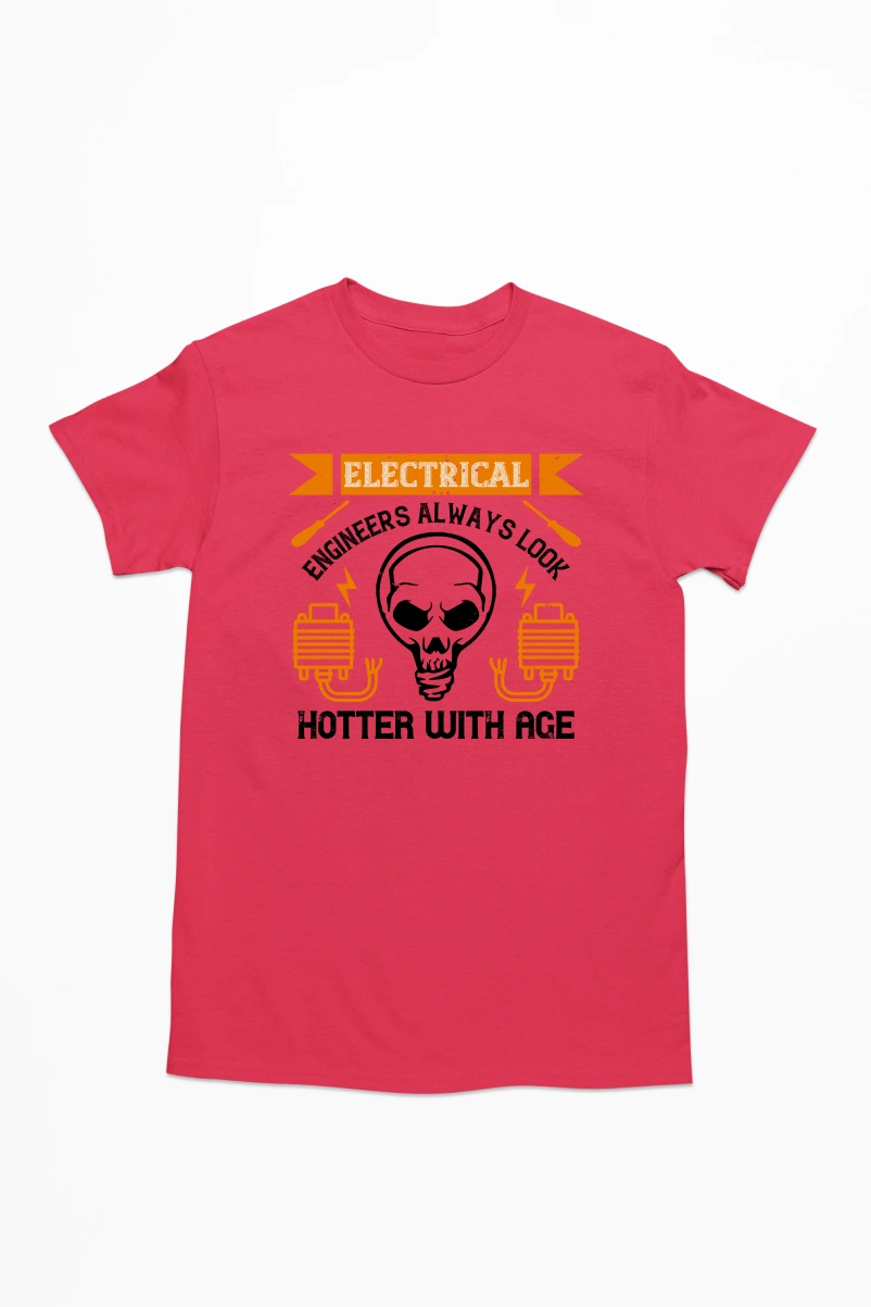 Electrical Engineers Always Look Men's Tshirt (Red, S)