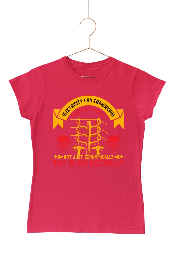 Electricity Can Transform Women's Tshirt (Red, S)