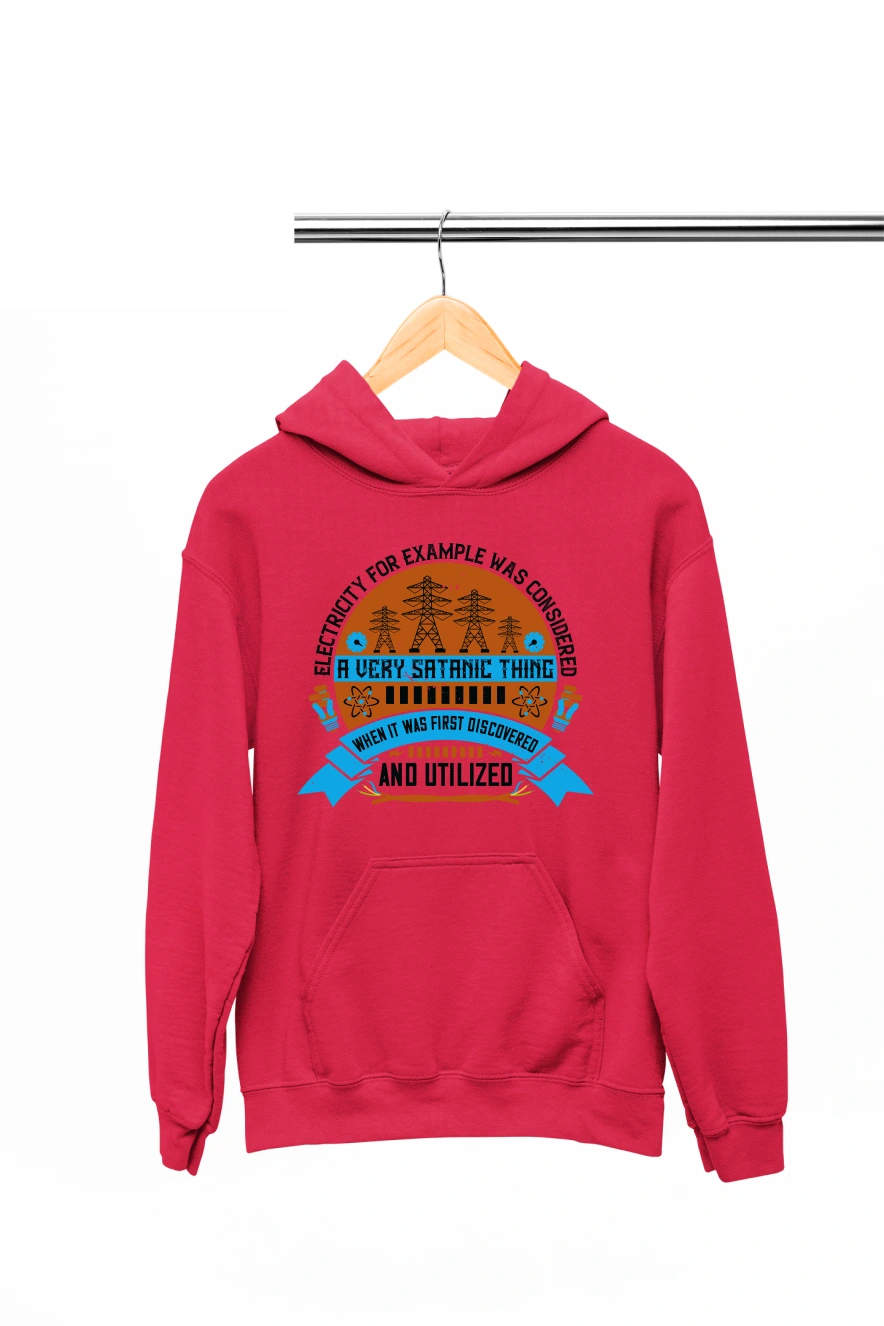 Electricity For Example was Considered Hoodie (Red, S)