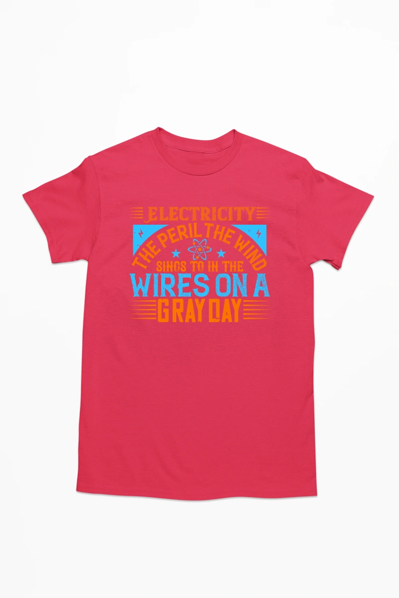 Electricity The Peril The Wind Men's Tshirt (Red, S)