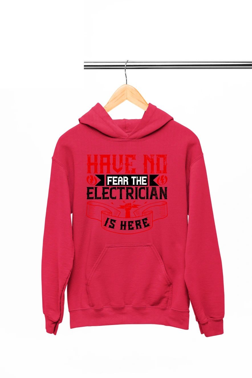 Have No Fear the Electrician is Here Hoodie (Red, S)