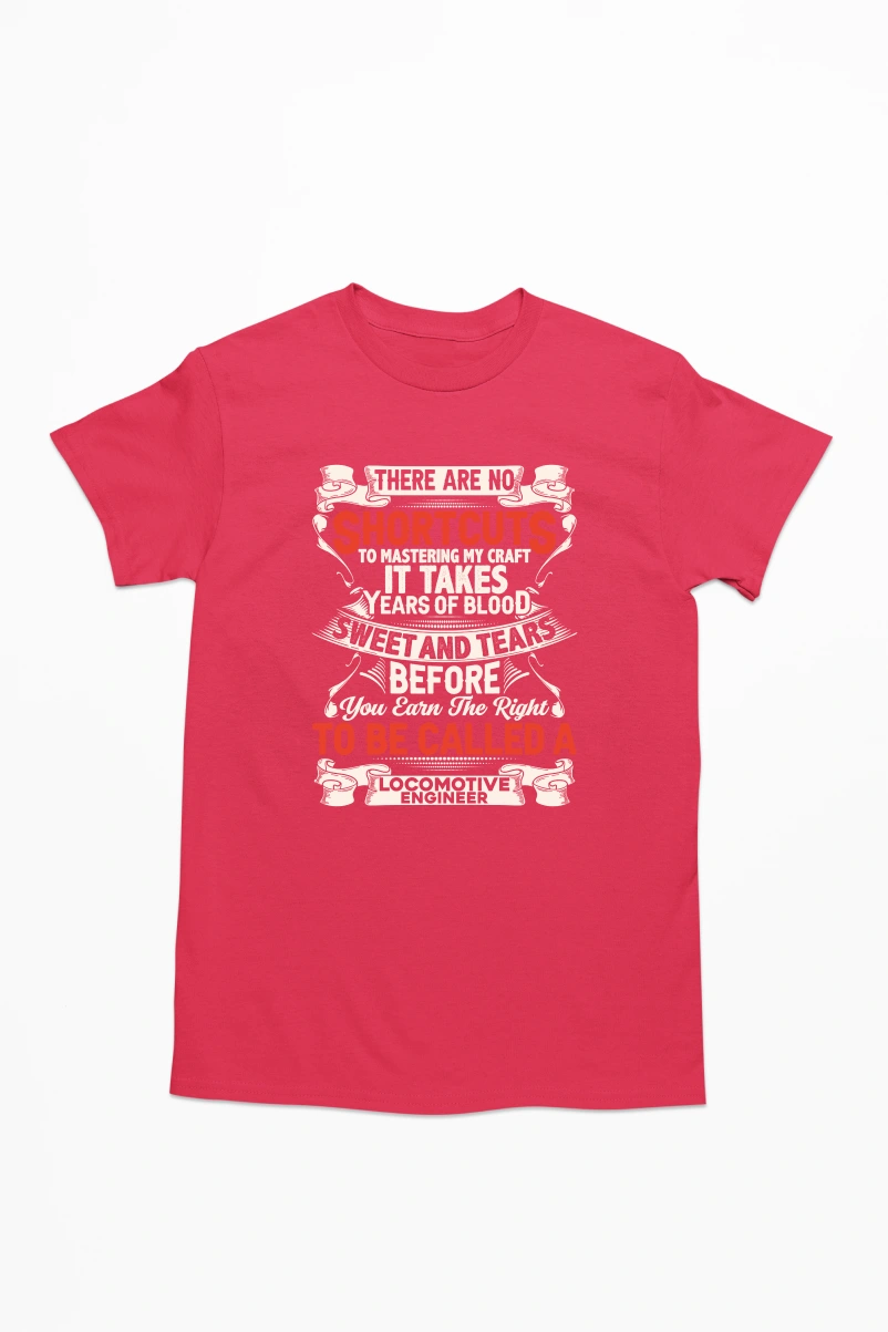 There Are No Shortcuts to Mastering my Craft Ver.2 Men's Tshirt (Red, S)