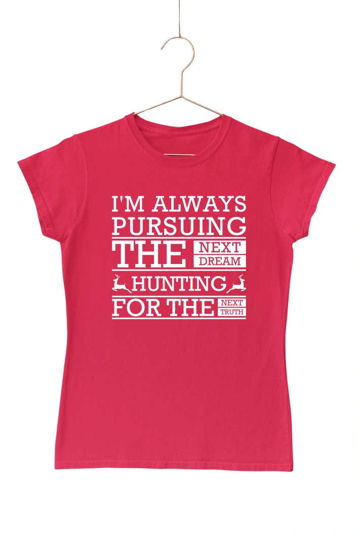 Hunting for the Next Truth Women's Tshirt (Red, S)