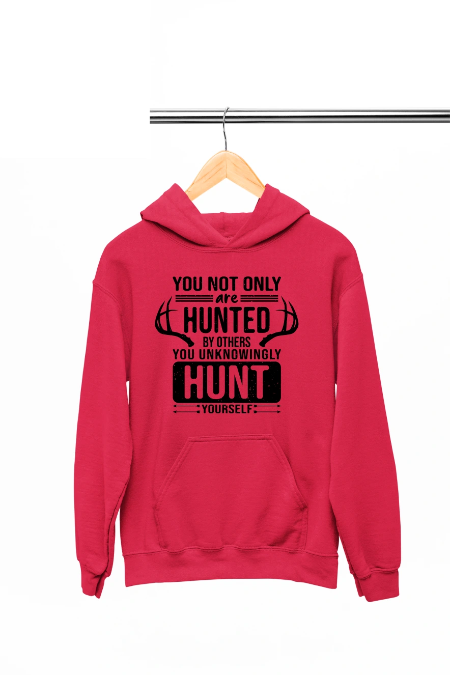 You Not Only Are Hunted Hoodie (Red, S)