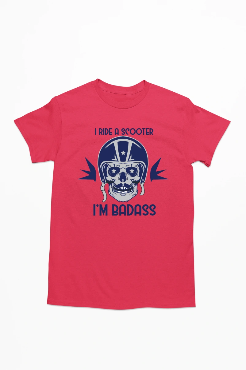 I Rirder a Scooter I'm Badass Men's Tshirt