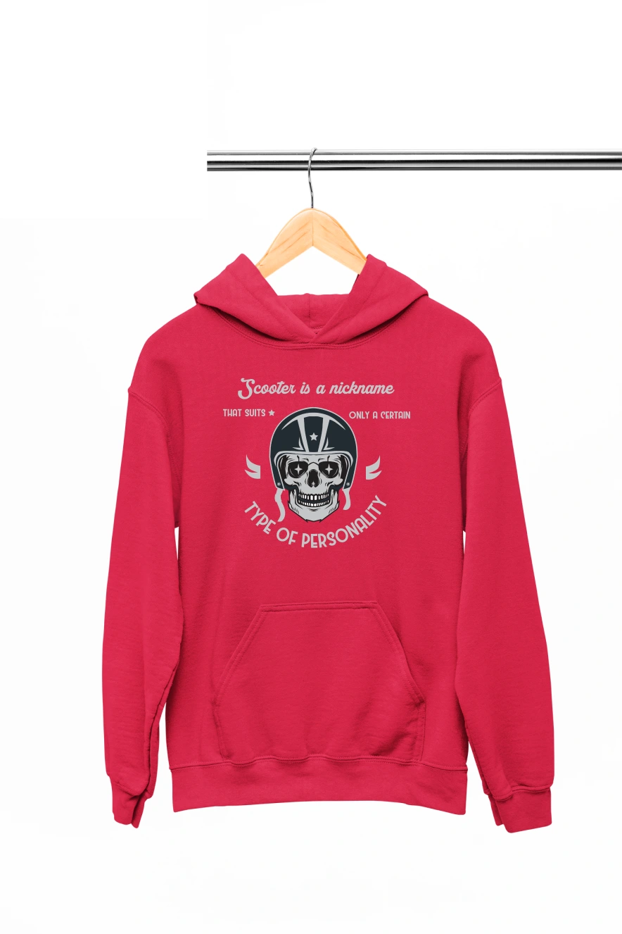 Scooter is a Nickname Type of Personality Hoodie (Red, S)
