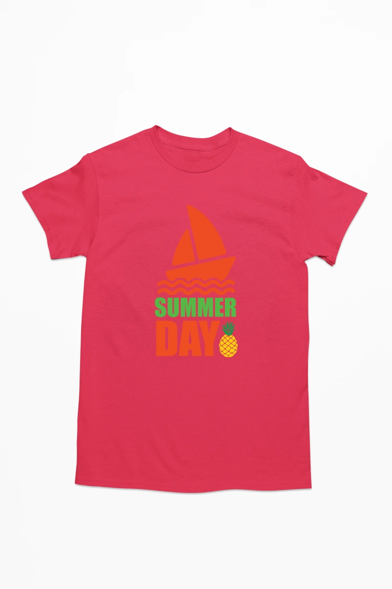 Summer Day Men's Tshirt (Red, S)