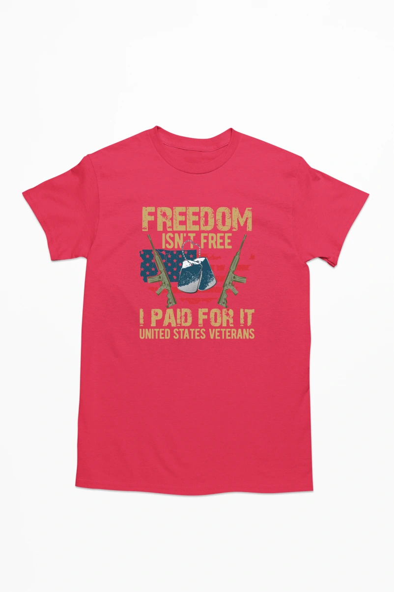 Freedom Isn't Free I Paid for It United States Veterans Men's Tshirt