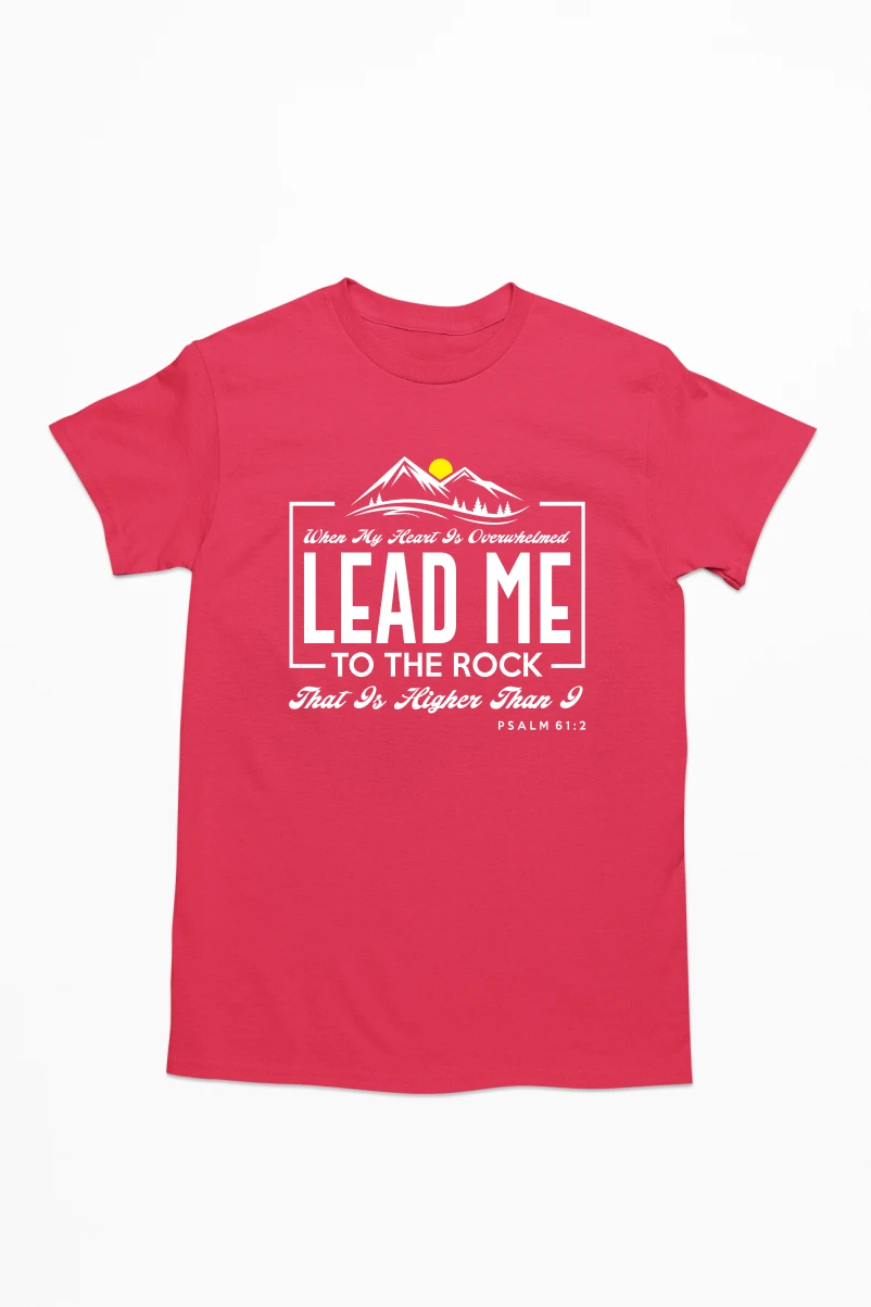 When My Heart Is Overwhelmed Men's Tshirt (Red, S)