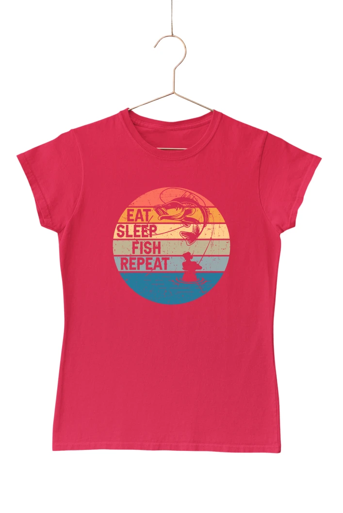 Eat Sleep Fish Repeat Women's Tshirt