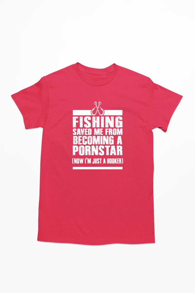 Fishing Saved Me from Becoming a Pornstar Men's Tshirt
