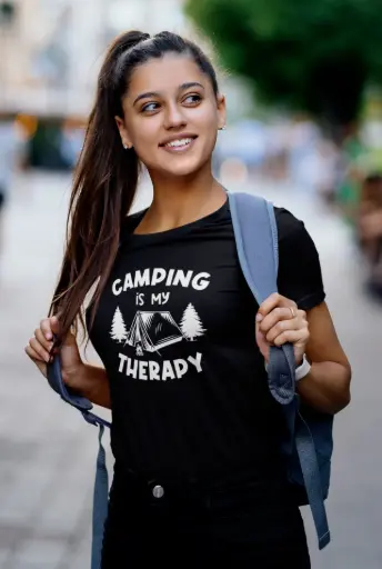 Camping Is My Therapy Women's Tshirt