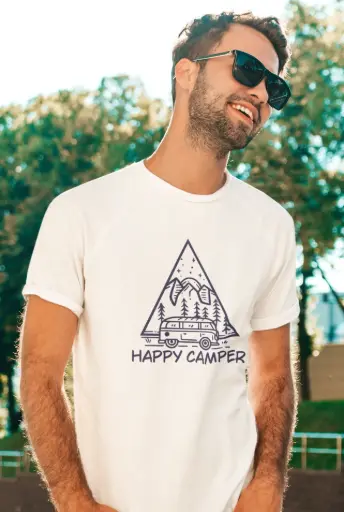 Happy Camper Men's Tshirt