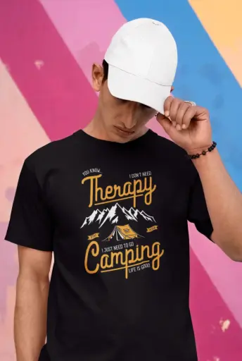 I Dont Need Therapy I Just Need to Go Camping Men's Tshirt
