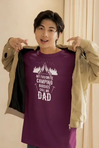 My Favorite Camping Buddies Call Me Dad Men's Tshirt