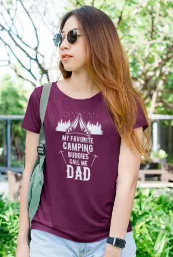 My Favorite Camping Buddies Call Me Dad Women's Tshirt